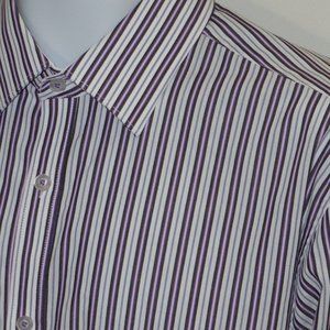 James Tattersall colorful striped dress shirt